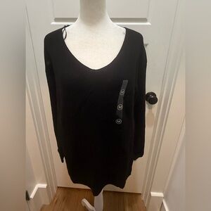 NWT. Koton. Black Vneck Sweater. Size Medium.